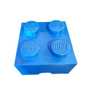 Lego Blue Stackable Storage Brick Box With 4 Studs For Kids & Adults Organizatio